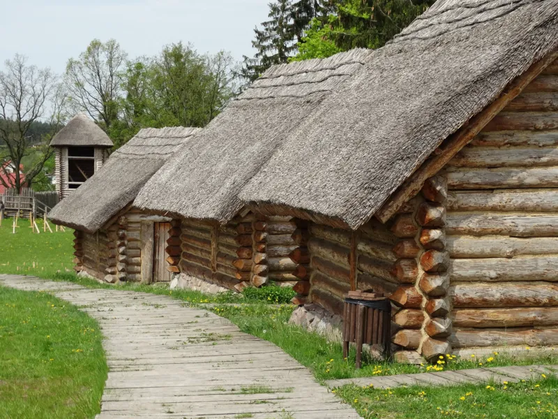 De första timmerhusen och det svenska landskapet